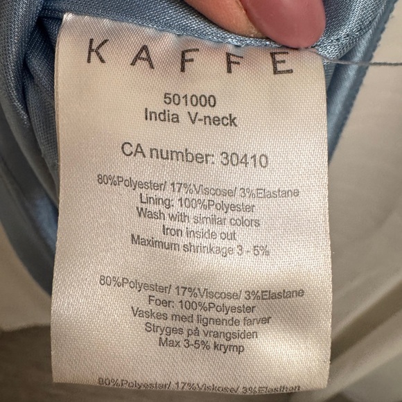 KAFFE Sky Blue V-Neck Sleeveless Midi Dress - Picture 6 of 7